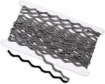 EmbroideryMaterial Zig Zag Crystal Cording Rhinestones Beaded Lace Trim | Black Embellishment Ribbon for Glue-On Application, DIY Crafts, Trimmings & Fashion Design (5MM Wide, 4.5 Meters Long)