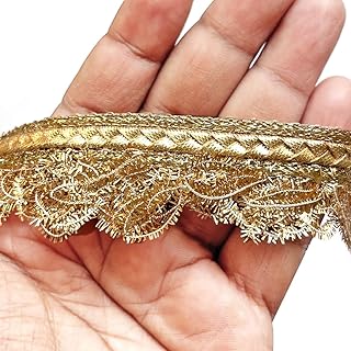 Craft Shop India Fringes Dupatta Jhalar Border, Crush Frilled Lace for Dupattas, Bridal Lehenga, Fancy Border Lace 9 mtrs
