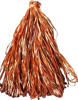The Lovely Creations Gold Color Gota Patti Lace Kinari Border Bunch for Clothing Accessories DIY Craft (Length :180 Meters Width : 5 mm)