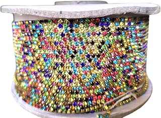 The Lovely Creations Multi - Stone Rhinestone Chain for Jewelry Making, Arts and Craft, DIY - Pack of 5 Meters