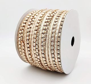 A ONE Online Samosa Gota Patti Rose Gold Lace Border for Saree, Dupatta, Bridal Dresses, Palazzo and Blouses 40 Mtr