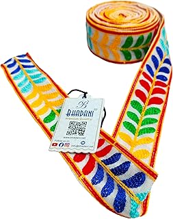 BHADANI Embroidery Trim Laces & Borders Material, Border Lace for Saree Border, Kurta, Dupatta, Blouse, Gown, Lehenga & Neckline (9 Meters, 4.9 CM Wide)
