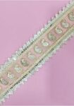 RN Creation Decorative Sequence Lace Border Trim, 6cm x 9m, Rose Gold Zari Embroidery, Gota Patti Ribbon for Crafts