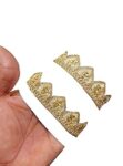 Each Laces Borders Material Exquisite Gota Patti Embroidered Ribbon Roll For Women'S Saree Dress,Lengha,Anarkali,Kurti Dupatta, Blouse & Home Decor - 9 Meter Pack Of 1 In Water Gold-Color Zari