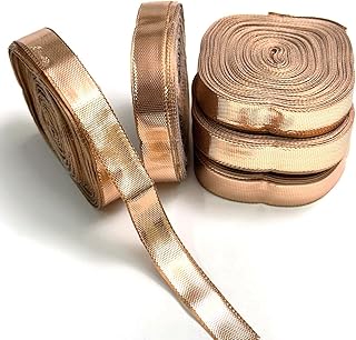 EmbroideryMaterial Gota Patti Laces and Borders for Saree, Dress, Piping, Dupatta, Kurta & Clothing Embellishment (110 Meter, 1.3CM), Rose Gold