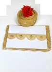 Balar Creation Golden Mirror Work Lace Border Ribbon Roll - 9m Pack for Women's Lehenga, Saree, Anarkali, Kurtis & More Craft Decoration