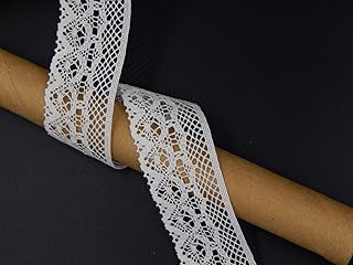 White Floral Scalloped lace and Border Material for Suits,Saree (Qty 5 Mtr),Used As Trims,Borders,Embroidery Lace,Applique,Fabric Lace,Sewing Supplies,Cotton Lace Work,Dupatta Lace Bridal,DIY.