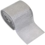 Embroiderymaterial 12CM Plastic Pearls Ribbon Trim Lace Border for Embroidery, Craft and DIY Making 1 Roll (Silver, 9 Meters)