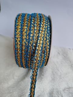 Aerene lace Fancy lace (Sky Blue) (17.5 Mtrs.) (Pack of 2) Trims Used for Suits, Dresses, Lehanga, Embroidery, Crafts, Curtains, Home Decor, Sewing, Blouse