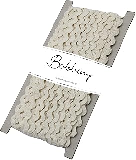 BOBBINY Premium RIC Rac Lace - Versatile Decorative Trim for Crafts and Sewing Projects (2 No, Silk White)