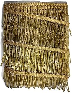 Aanya 9mtr Golden Tessals Laces for Dresses, Sarees, Lehenga, Suits, Bags, Decorations, Borders, Crafts