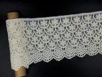ORIENT LACE CRAFT Off White lace Border Material for Suits,Saree an Dupatta (Size 10.5 cm) Qty 4.5 Meter