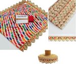 Balar Creation Embroidery Laces Borders Material Resham Multi Color Designer Saree Lace Wedding Bridal Lehenga Dupatta Suit Anarkali Indian Trims Fashion Sari Border Reel 9 Mtr