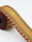 Nilesh Ribbon Industries Maroon Zari Lace/Border - 25 Meters (38MM) | Fancy Lace for Sewing Suits, Dresses, Lehenga and Blouses | Elegant Crafts for Fashion and Decor