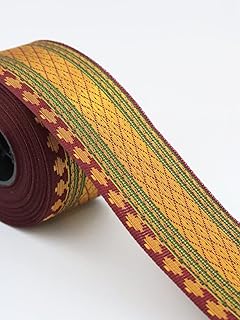 Nilesh Ribbon Industries Maroon Zari Lace/Border - 25 Meters (38MM) | Fancy Lace for Sewing Suits, Dresses, Lehenga and Blouses | Elegant Crafts for Fashion and Decor