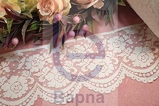 Bapna 5 Yard Embroidery Ribbon Lace for Sewing and Decor Dress Dupatta Tablecloth Slipcover Bridal DIY Clothing