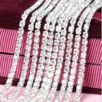 M Fabrics India Designs Metal 2 mm Jewellery Making Chains and Stone Lace for Decorations and Craftwork (Golden, 5 m)