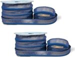 Utkarsh Pack of 2 (1.3cm X 18 Mtr) Blue Dori Zari Piping/paipin Blouse Dori Gota Patti Trim Lace Border for Saree, Suit, Lehenga, Blouse, Dress, Embellishment, Outlining, Craftworks, Decoration
