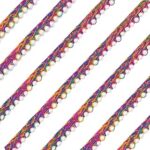 EmbroideryMaterial Multicolor Braided Lace with Pearl Beaded Laces and Borders Material for Suits, Sarees, Lehenga, Dupatta, Craft, Sewing, Blouse (1.5 CM Wide, 8 Meters)