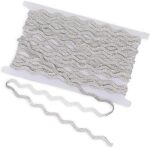 EmbroideryMaterial Zig Zag Crystal Cording Rhinestones Beaded Lace Trim | Silver Embellishment Ribbon for Glue-On Application, DIY Crafts, Trimmings & Fashion Design (5MM Wide, 4.5 Meters Long)