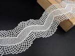 ORIENT LACE CRAFT White lace and Border Material (6.5 cm, Qty 5 Yards)