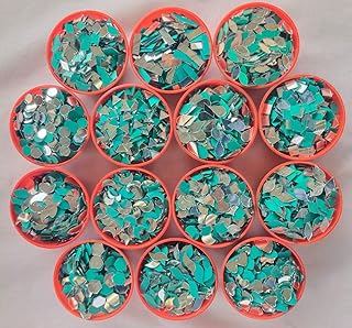 NNJ GROUP Mirror Kit ? 1400 Pcs (14 Shapes x 100) for Lippan Art, Craft Projects, Mud Work & Jewellery Making ? Decorative Acrylic Mirrors with Free Fabric Glue