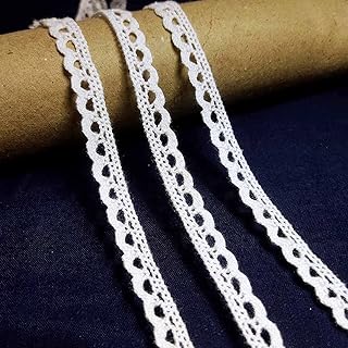 Mezin Cotton Small Crossiya Snake Gpo Lace Border for Dress, Kurtis, Dupatta, Bag, Craft and Decorations (9 Mtr)