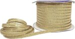 Uniqon (Length:18 Mtr Roll, Width:0.7cm) Copper Golden Zig-Zag Pattern Gota Patti Trim Lace Border Embroidery Craft Material for Suits, Sarees, Lehengas, Dresses Designing and Tailoring