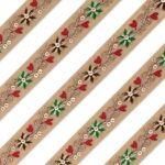 EmbroideryMaterial Floral Embroidered Net Lace Trim with Sequins & Gold Detailing ? Lace & Border Material for Sarees, Lehengas, Dupattas, Ethnic Wear, Craft & DIY Projects (Multi-Color, 8.5 Meters)