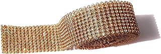 Beadsncraft Jewelry Making Material Accessories Item Kit Stone Sheet Stone lace for Jewelry Making Golden Color 10 line 1.25 Mtr