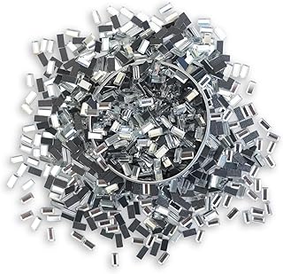 EmbroideryMaterial Hotfix Rhinestones Embellishments for Fabric, Shoes, Blouse, Embroidery, Clothes, Sticking, Crafting, Jewellery Making (Silver, Rectangle Shape, 2.5X5MM, 1440 Pieces)