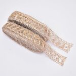EmbroideryMaterial Rose Gold Laces and Borders Material Gota Patti Lace for Saree, Dupatta, Blouse, Kurti & Other Dresses (2 Rolls, 16 Meters, 8 Meters/Roll)