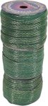 Woven Lace Fancy Color Flat Lace with Golden Dori for Wedding Dresses, Blouses, Handicrafts, DIY Crafts | Size: 49 Yards - Green, Pack of 3 Rolls
