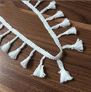 Premdas Lace Coton tessal Hat Making DIY Veils Lace Fringes Curtain Edge Tassels Costume Lace Trims Cotton Clothing Brims 9meter White Colour