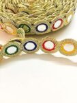 GS Grow n Shine Zari and Mirror Laces Border for Women's Dresses, Dupatta, Bridal Dresses, Saree, Lehengas, Palazzo, Anarkali Suits, Blouses, Craft and Home Decor (Multi-Colour, 9 m)
