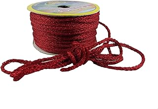Uniqon CWG0092 Maroon (18 Mtr) Resham Zari Twisted Thread/dori Lace for Sewing, Bead Art, Piping, Apparels, Wrapping, Handicrafts and Craft DIY Projects.