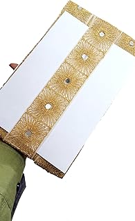 Balar Creation Mirror Work Ribbon Roll Lace: Perfect for Women's Sarees, Blouses, Kurtis Lehengas Dupattas Choli Suits and Home Decorations and Craft. Gota Patti Sewing Laces Borders (9 Mtr, Gold)