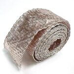 EmbroideryMaterial Lampi Lace/Gota Laces Roll Borders Material for Blouse, Saree, Dupatta, Kurtis, Apparels, Embroidery, Craft & DIY (Light Rose Gold, 4 Meters Long)