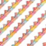 EmbroideryMaterial Multicolor Embroidery Trim Laces & Borders Material, Border Lace for Saree Border, Kurta, Dupatta, Blouse, Gown, Lehenga & Neckline (18 Meters, 1.CM Wide)