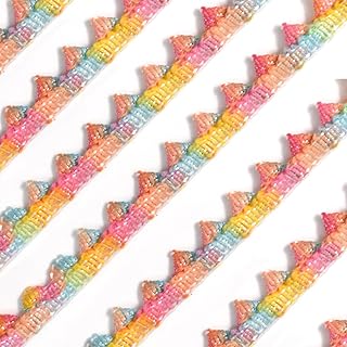EmbroideryMaterial Multicolor Embroidery Trim Laces & Borders Material, Border Lace for Saree Border, Kurta, Dupatta, Blouse, Gown, Lehenga & Neckline (18 Meters, 1.CM Wide)