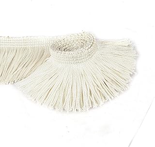 BEL AVENIR Lace Chainette Fringe Trim Polyester Tassel Trim with Hand Knitting for Home Accessories DIY Decoration (Ivory, 13.7 Yard x 2 Inches)
