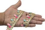 CRAFT LOVE Gota Patti Net Zari Border Lace 9.2 Yards/ 8.5 Meters for Sewing Decoration & Crafts (3 cm Wide)