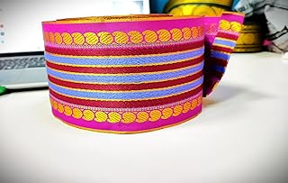 PCJS - 10 Meter Embroidery Border, Designer Saree Border, Lace,Embroidery on net Fabric, Bridal Lehenga, Saree, Dupatta, Suit, Anarkali, Indian Trimmings, Fashion Sari Border,acquard Brocade Lace Border for Dresses, Saree, Lehenga Border, Dupatta, Bag, Craft and Decorations (Design 8)