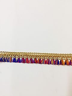 Eerafashionicing 2cmX9 Meter Laces for Dresses, Sarees, Lehenga, Suits, Bags, Decorations, Borders, Craft (Multicolour)