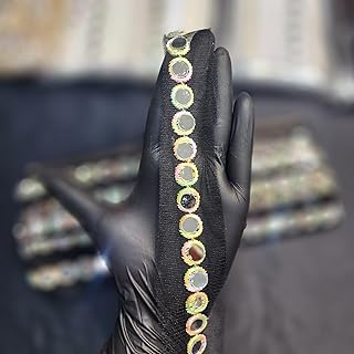 Mohan Shoppe Mirror Work Laces for Suits Kurties Bags Dresses Dupatta etc. Pack of 1 roll (9 Meters) Approx. (Multi Pastel)