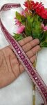 Deeps Creation Mirror Lace 9 Meter, Saree lace Border Mirror Work lace, duppata lace, Saree lace Width 1 inch (Majanta)