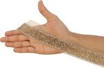 MS ZARIWALA Net Fabric Katdana Nalki Lace for Saree's Border Finetage Pipe Lace for Dresses, Sarees, Lehenga, Suits, Blouses, Dupatta, Chunri and Craft (4.5 Meters, Golden)