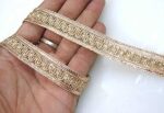 Strala Rose Golden Color Laces for Dresses, Sarees, Lehenga, Suits, Bags, Decorations, Borders, Crafts and Home Décor,Blouse (9mtr) Design-375