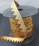 Cut Work Triangle Gota Samosa Lace Border for Dresse, Saree, Lehenga, Dupatta, Bag, Craft and Decorations (12 M.M. X 18 Metre) (Gold)