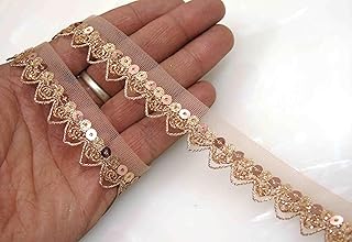 Strala Golden Color Laces for Dresses, Sarees, Lehenga, Suits, Bags, Decorations, Borders, Crafts and Home Décor,Blouse (9mtr) Design-128